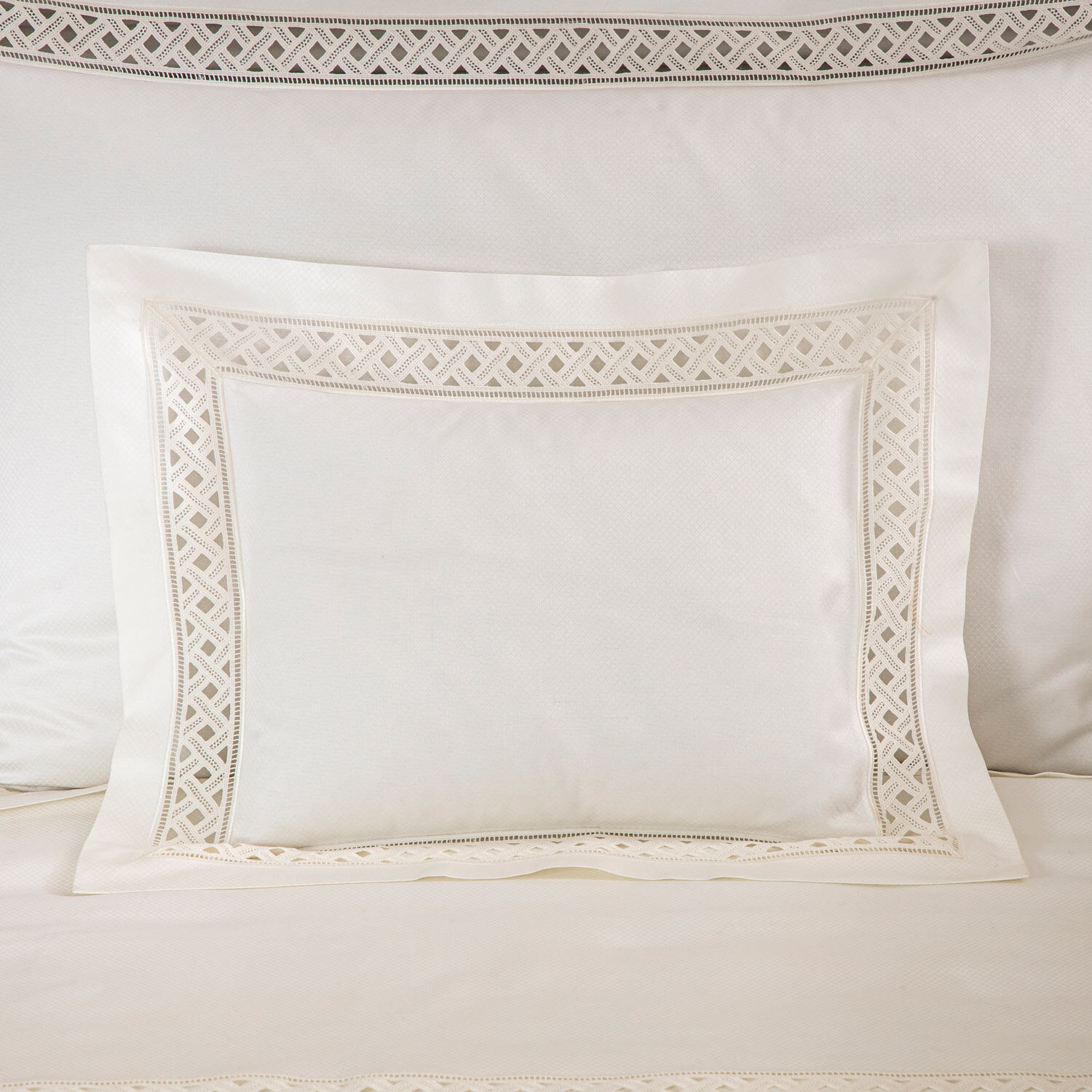 Lozenge Lace Boudoir Sham Frette